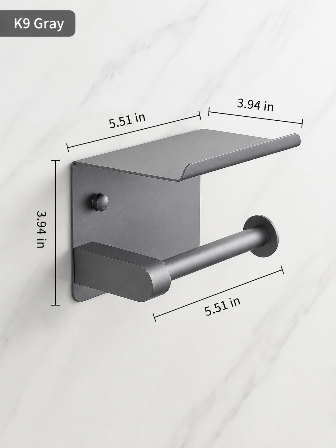 🧻 2pack -2-in-1 Toilet Paper Holder with Shelf – Space-Saving Bathroom Organizer
