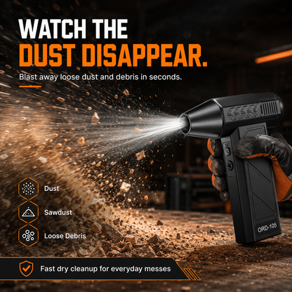 2-in-1 Cordless Air Duster & Vacuum – 130,000 RPM Rechargeable Turbo Blower
