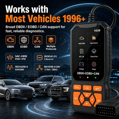🔍 Check Engine Scanner – Live Data + Cloud Print