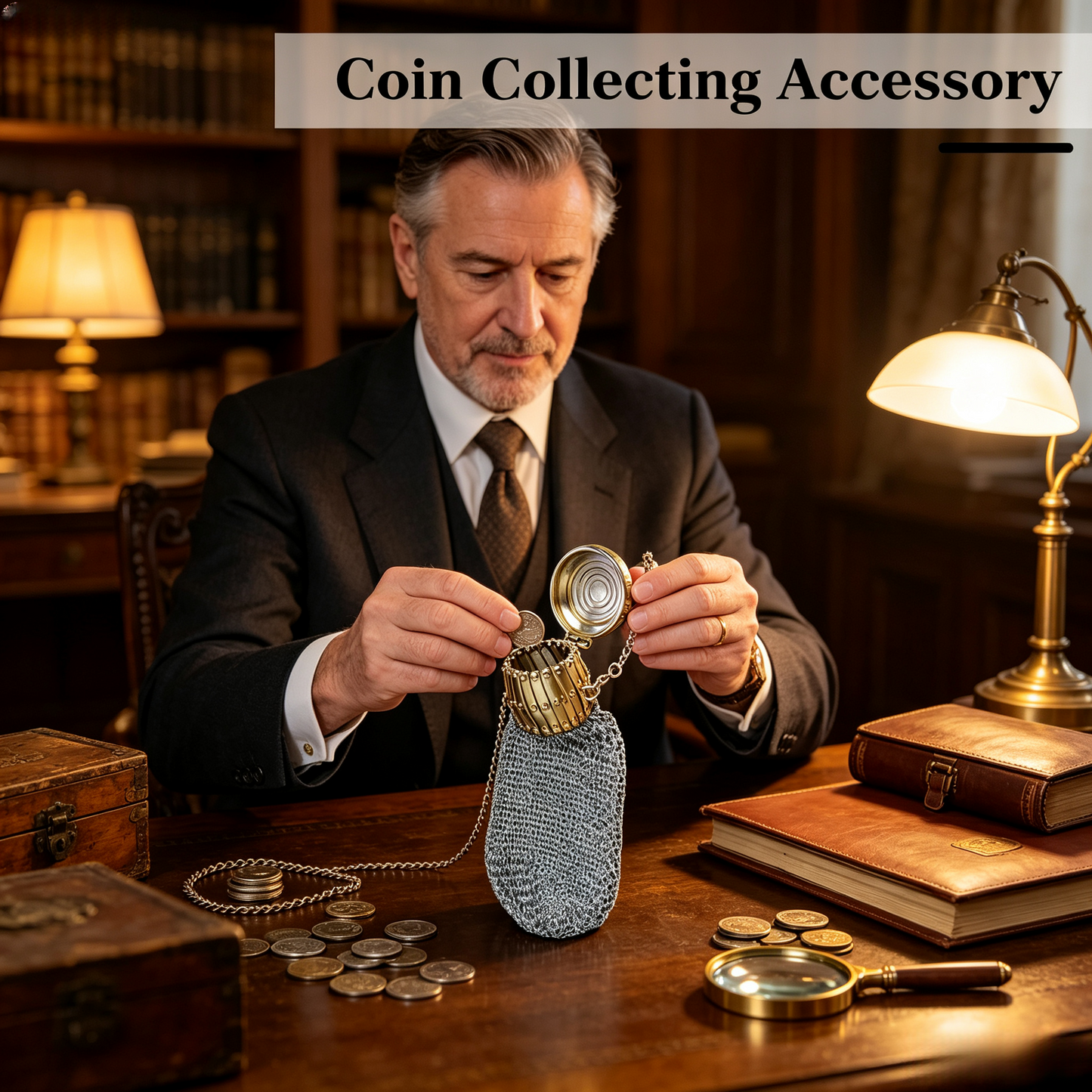 Handcrafted Vintage British Coin Holder – Premium Stainless Steel Pocket Keepsake for Collectors & Gift Lovers