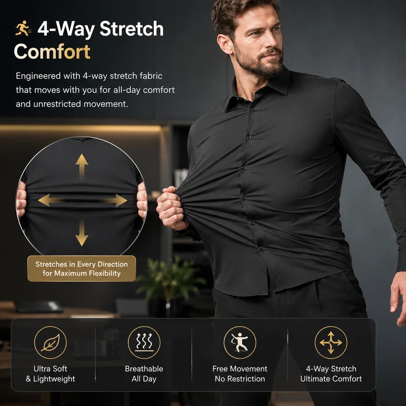 💕STRETCH NON-IRON ANTI-WRINKLE SHIRT🔥💕