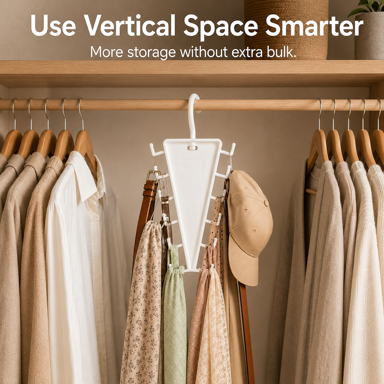 ✨ 12-Hook Rotating V-Hanger – Space-Saving Closet Organizer, 360° Swivel for Easy Access 🧥