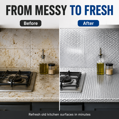 Self-Adhesive Aluminum Foil Kitchen Backsplash Wallpaper