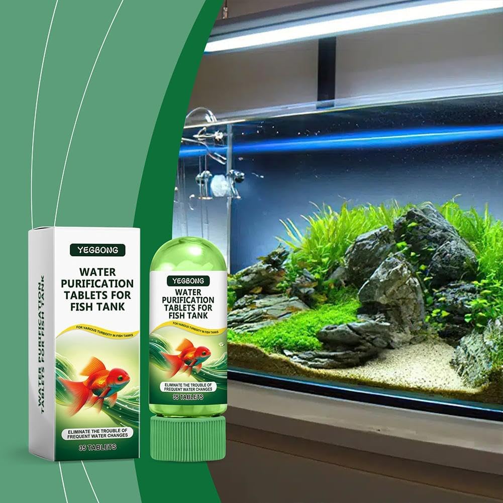 💧 Rapid Water Purification Tablets for Aquariums 🐠 | Natural Fish Tank Cleaner & Water Clarifier