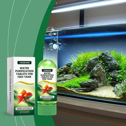 💧 Rapid Water Purification Tablets for Aquariums 🐠 | Natural Fish Tank Cleaner & Water Clarifier