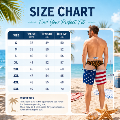 Funny Patriotic Men Swim Trunks - Personalized Birthday Gifts For Husband, Son, Grandson, Brother, Grandpa, Dad, Yourself - Warning Wide Load