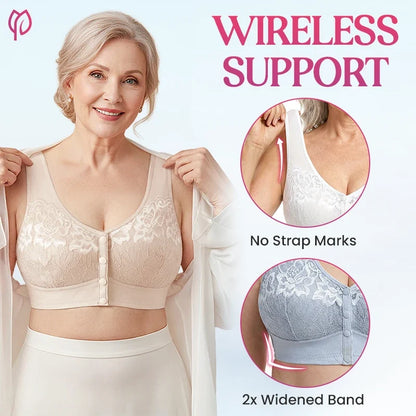 Posy Bra - Front Closure Breathable Cotton Lifting Bra for Seniors