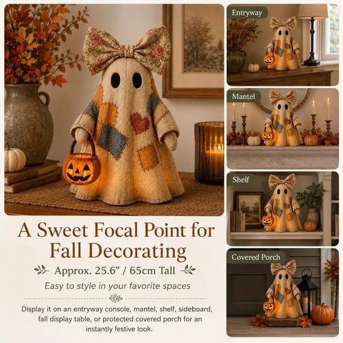 🔥🎁【Halloween Gifts】Lighted Vintage Patchwork Ghost