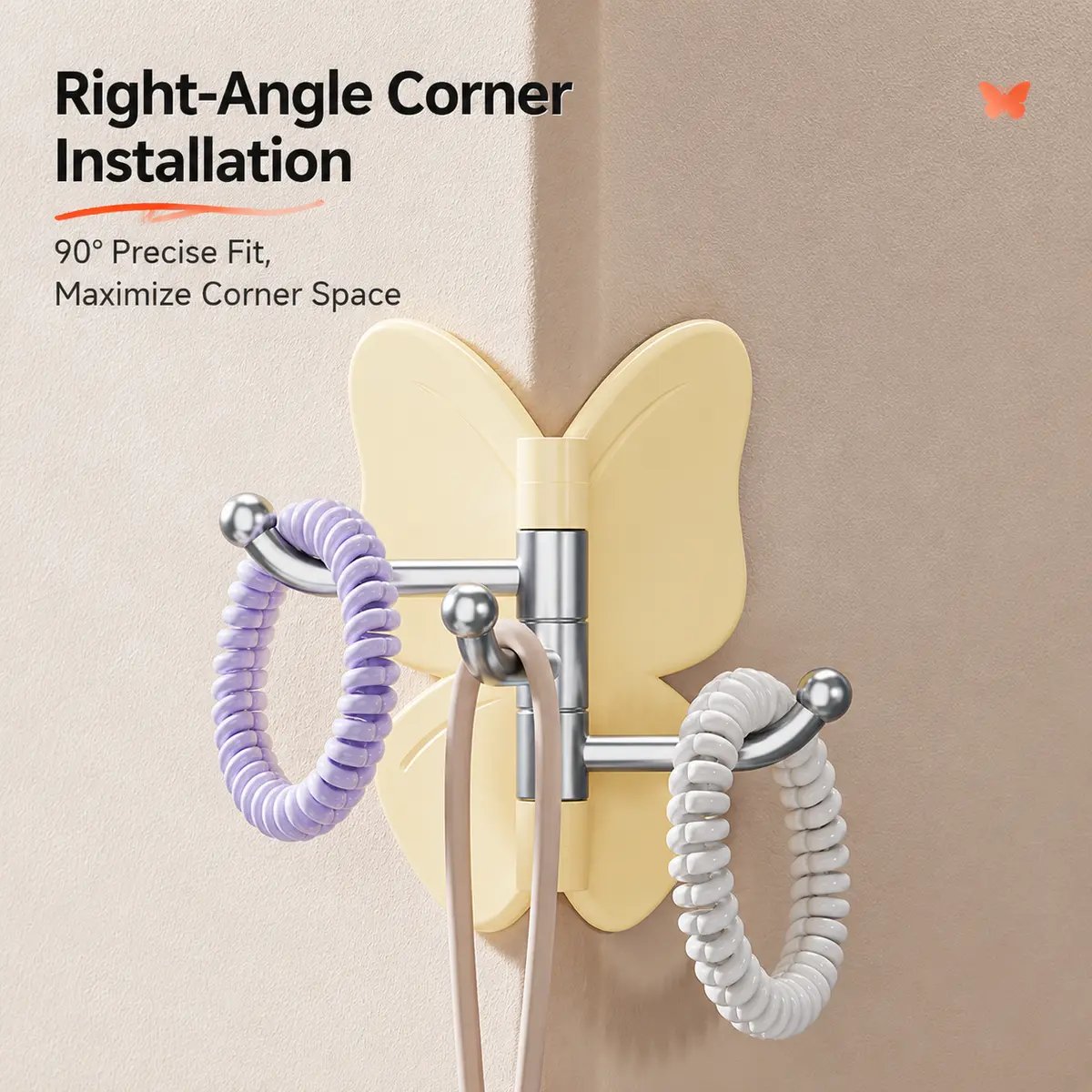 🦋No Drilling Swivel Butterfly Hook
