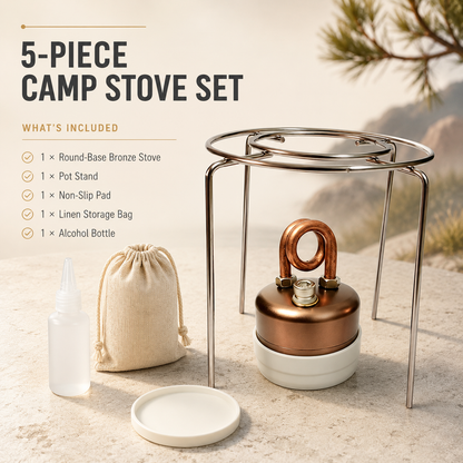 🔥 Self-Pressurized Alcohol Stove – Lightweight Aluminum & Copper Burner for Hiking, Survival & Camping 🏕️✨