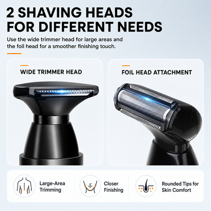 Men's Electric Back Shaver with Long Handle