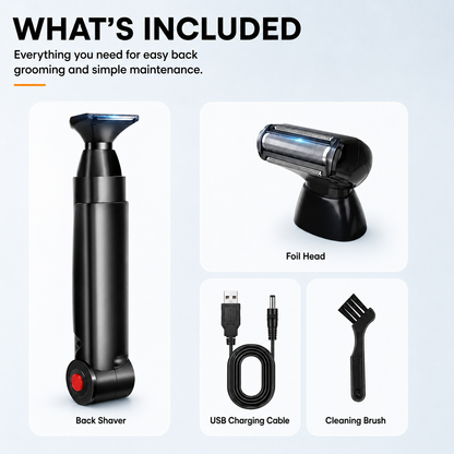 Men's Electric Back Shaver with Long Handle