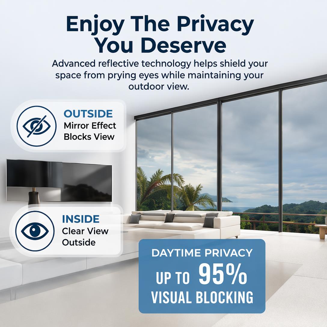 ☀️50% OFF! 🔥 Heat-Insulating Privacy Film – UV Protection, Easy Application & Perfect for Home & Office 🏠