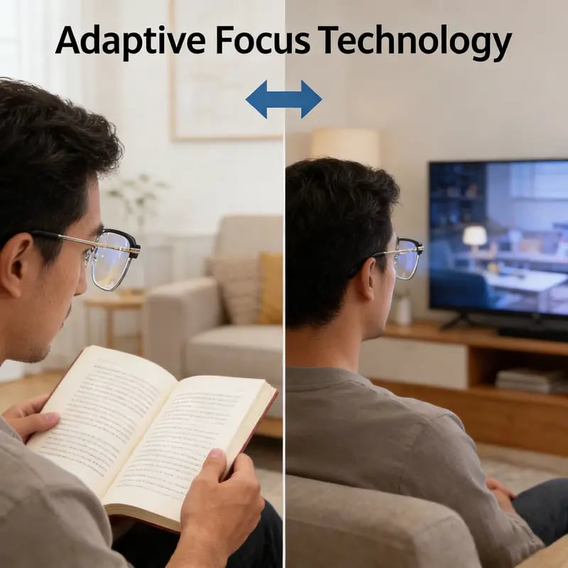 Smart Zoom Reading Glasses – Auto Adjust Focus & Blue Light Protection for All-Day Clear Vision