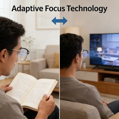 Smart Zoom Reading Glasses – Auto Adjust Focus & Blue Light Protection for All-Day Clear Vision