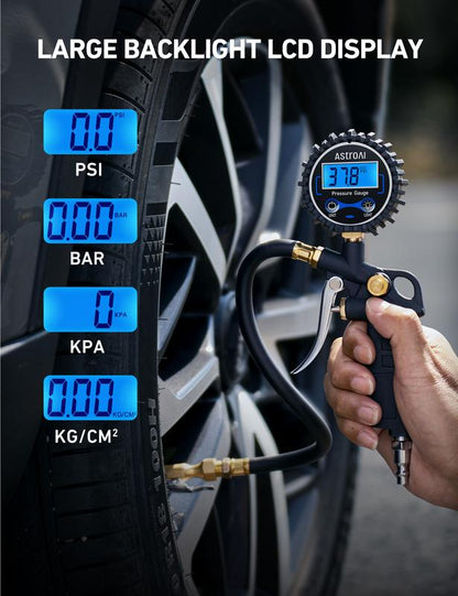 🛠️Automotive Vehicle Tool🛠️3-in-1 Digital Tire Inflator Gauge Accuracy Measurement Durable Brass Components