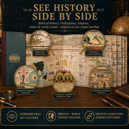 📜 Watch History Unfold – 6,000 Years of Biblical & World Events, Mapped on One Fold‑Out Timeline