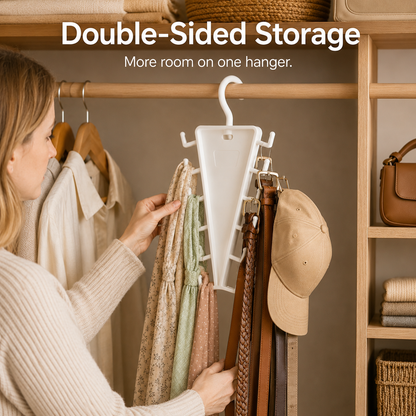 ✨ 12-Hook Rotating V-Hanger – Space-Saving Closet Organizer, 360° Swivel for Easy Access 🧥