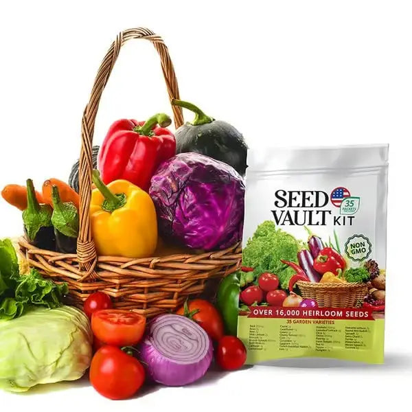 Grow Your Own Food – 35 Variety Vegetable Seed Vault, Heirloom Non-GMO Seeds for Garden & Survival 🏡🌿