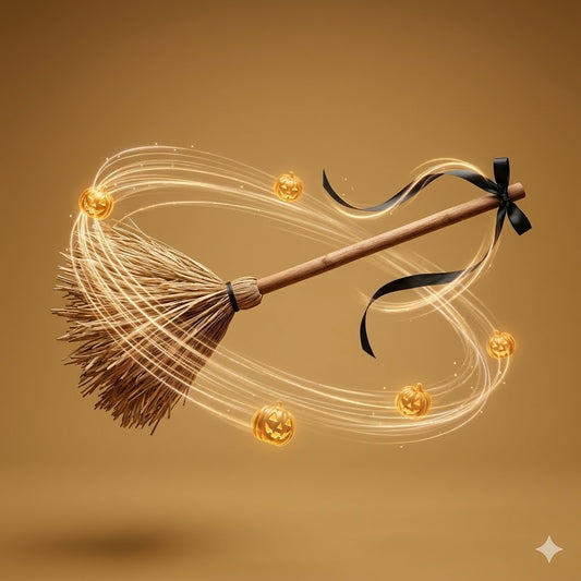 Self-Moving Halloween Witch Broom: Motion-Activated Spooky Decor