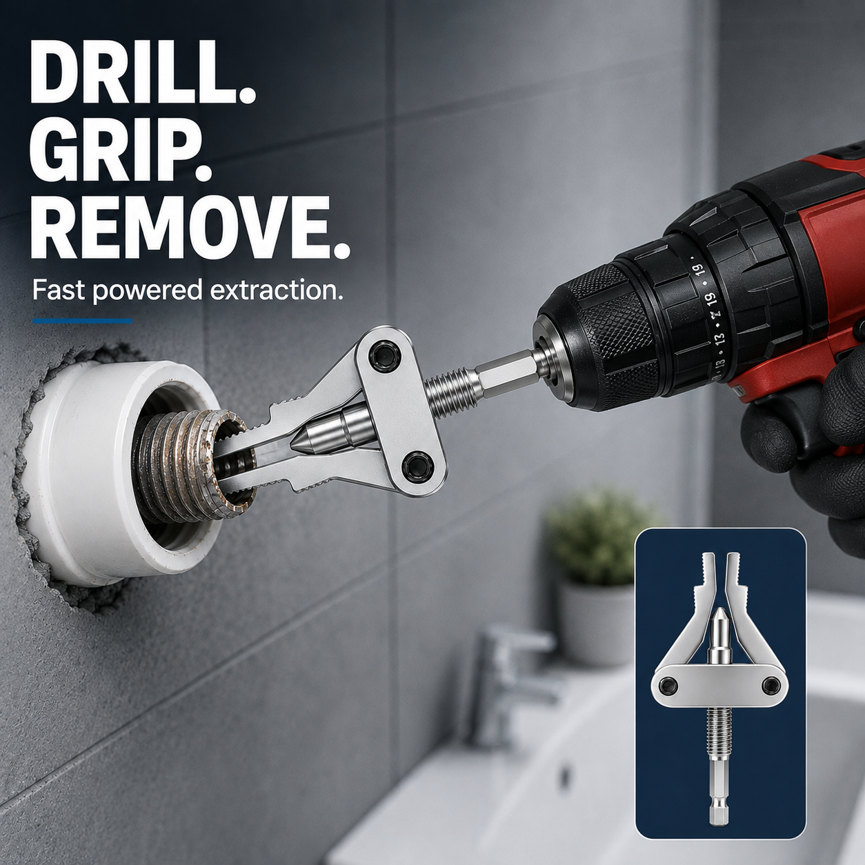 No More Stuck Pipe Threads – 3-in-1 Extractor Tool for 1/2", 3/4" & 1" Broken Pipes