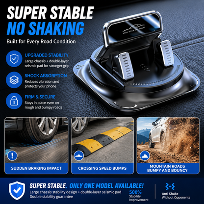 📱 Universal Car Dash Mount – 360° Rotation, Anti-Slip & Stable, Fits All Smartphones, Quick to Install