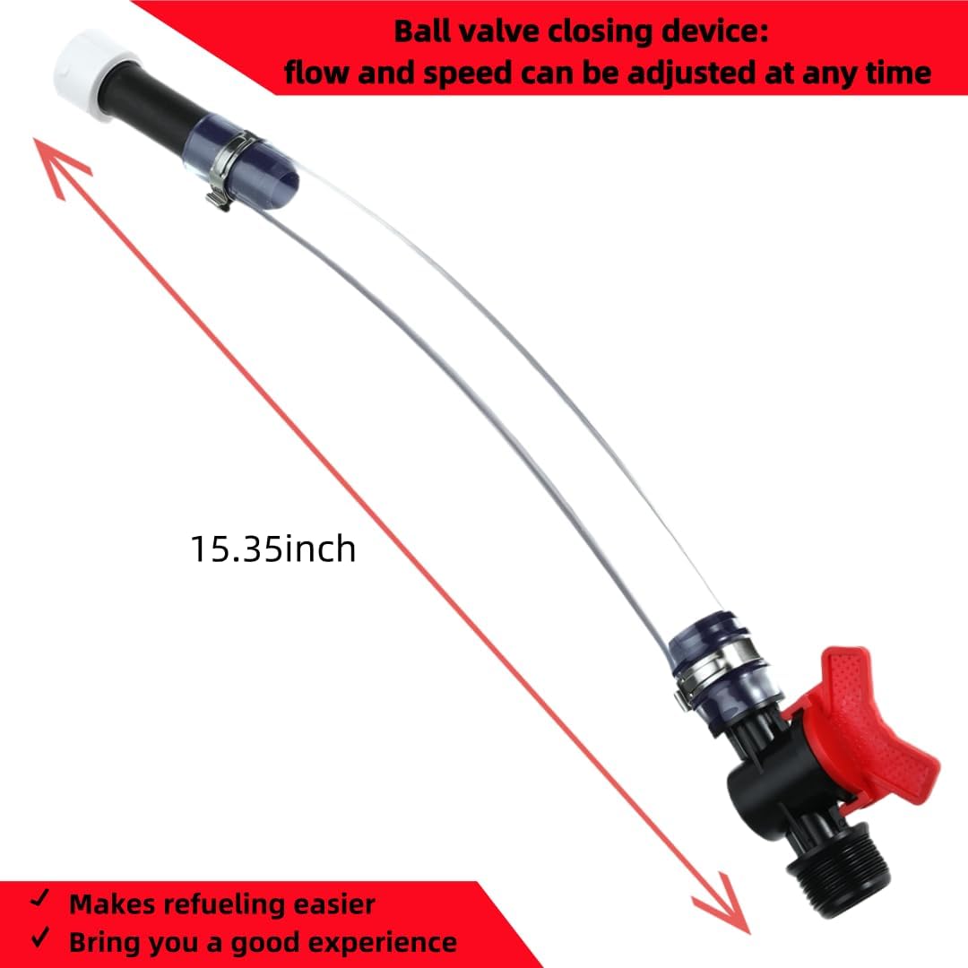 Deluxe Racing Fuel Hose with Ball Valve Shut Off,Racing Fuel Jug Hose For Racing Fuel