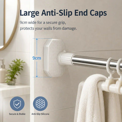 ✨Drill-Free Adjustable Tension Rod – No Drilling, No Damage