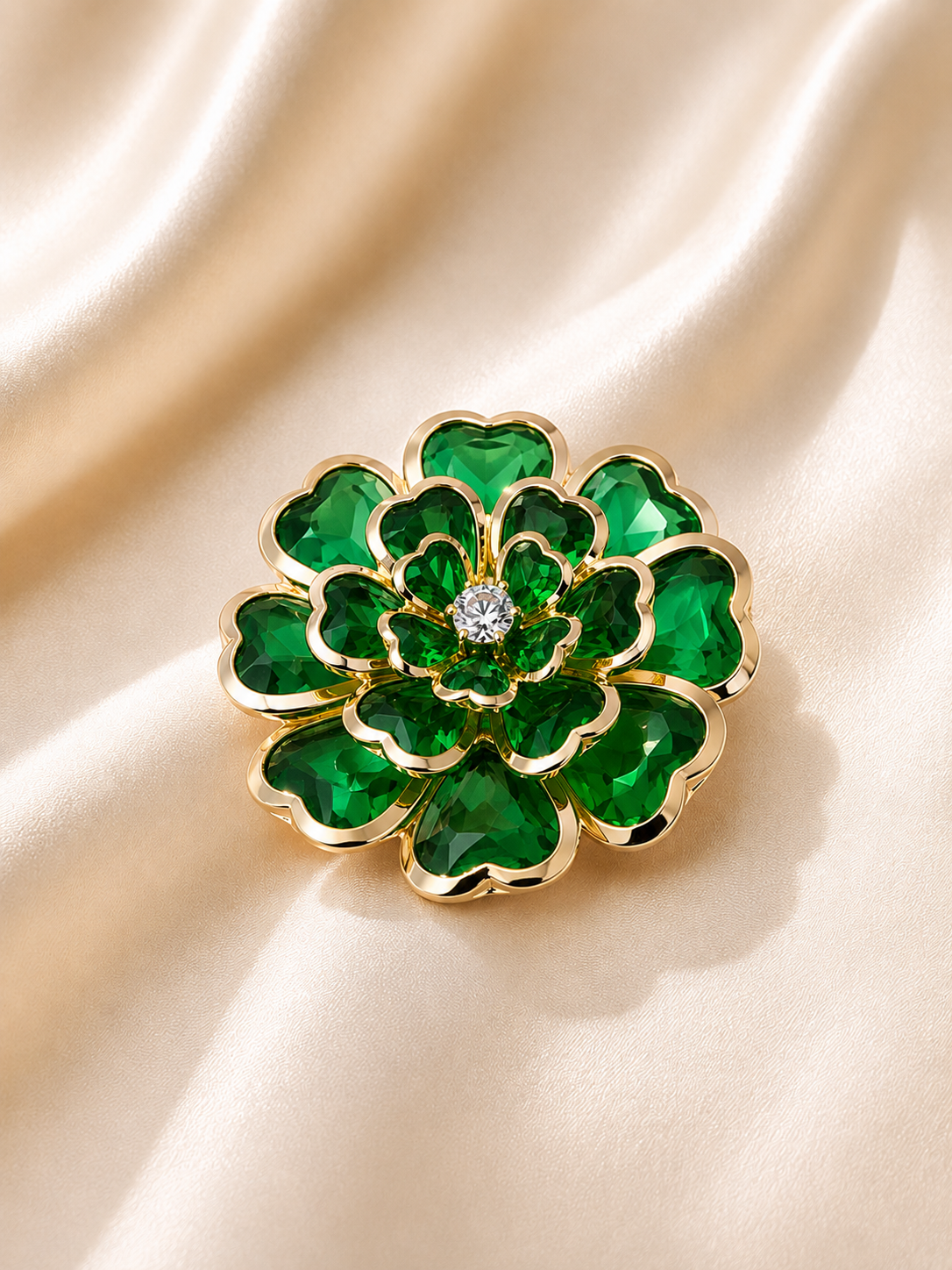 Rhinestone Camellia Button Covers – Snap-On Sparkle for Every Blouse