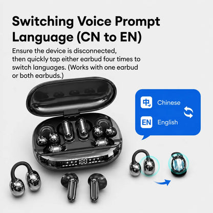 6-Piece Clip-On Earbuds with Power Bank Case