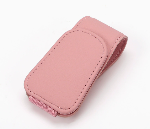 🚗 Magnetic Sun Visor Organizer – Leather Sunglasses, Card & Ticket Holder