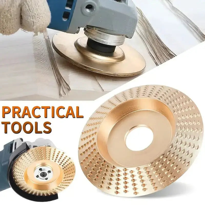 3-Piece Wood Carving Disc Set for Angle Grinder | Flat, Curved & Beveled | Carbon Steel