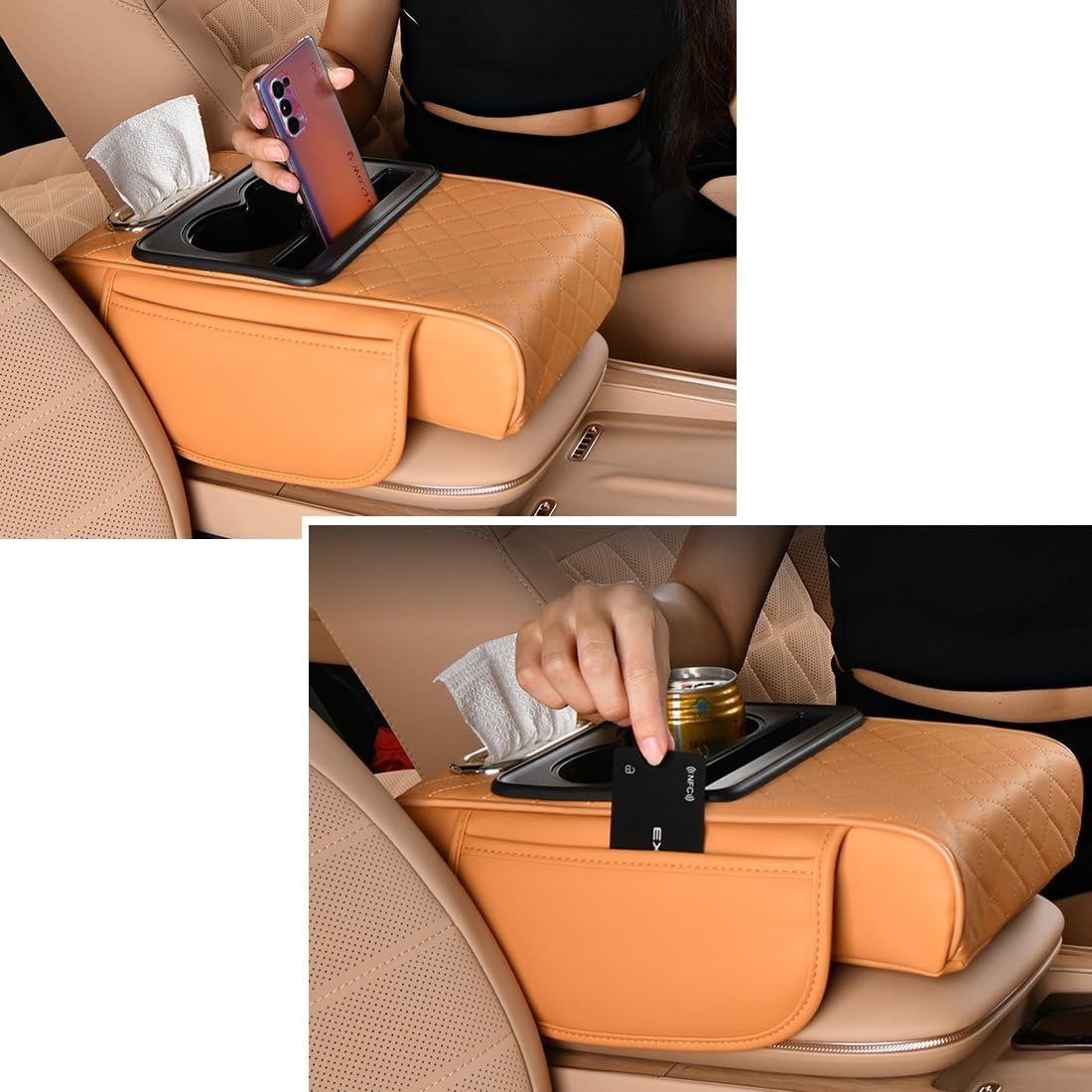 🚗✨ 4-in-1 Car Armrest Storage Organizer – Drive Smarter, Travel Better!