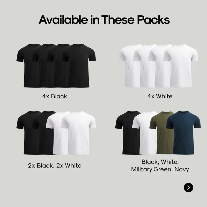 🧵 🧵True Classic Men’s 4-Pack Short Sleeve Crew Neck T-Shirts