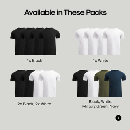🧵 🧵True Classic Men’s 4-Pack Short Sleeve Crew Neck T-Shirts