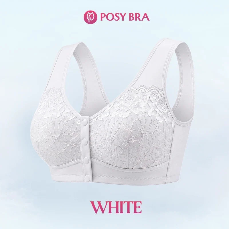 Posy Bra - Front Closure Breathable Cotton Lifting Bra for Seniors
