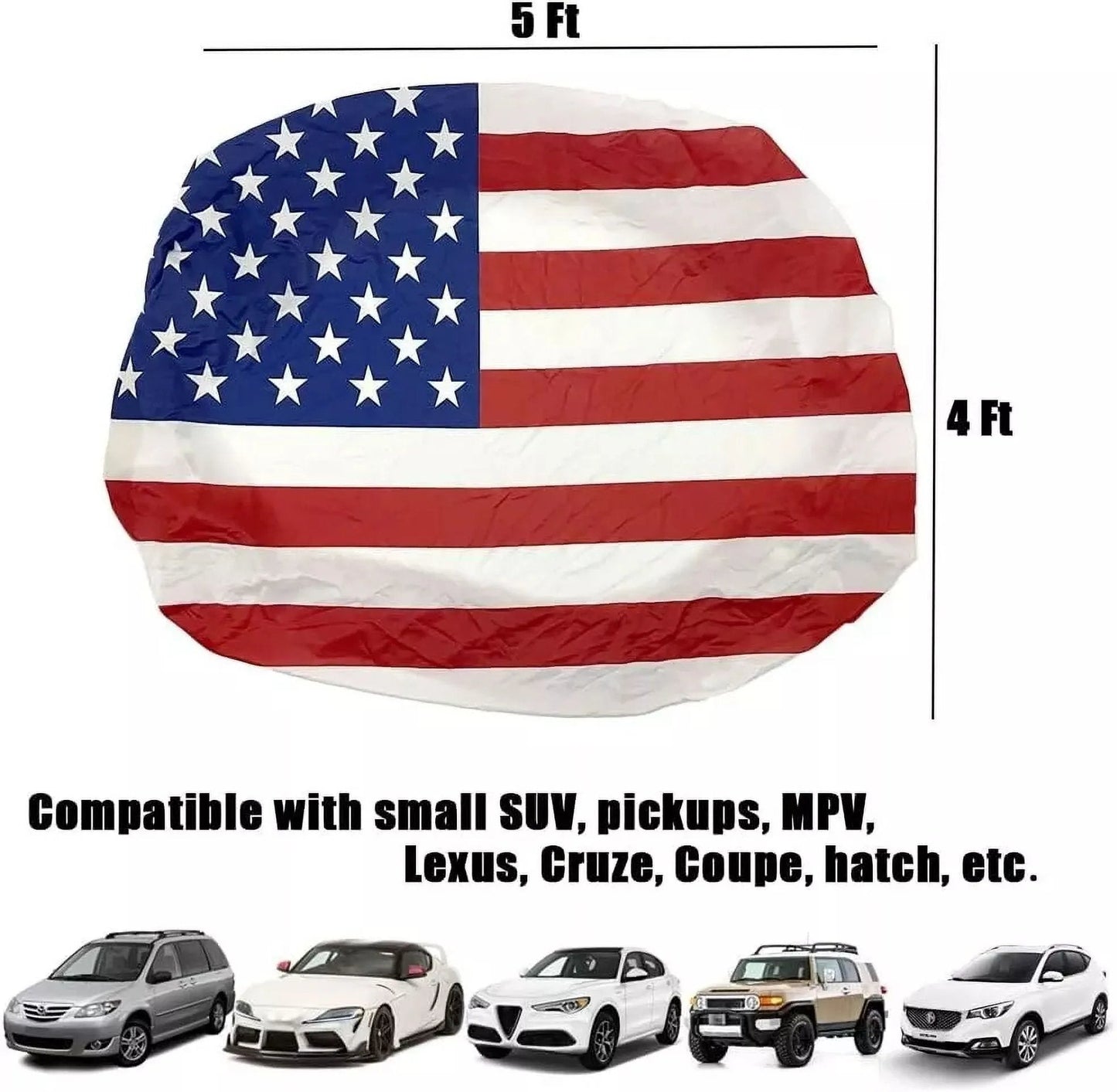 🔥Sale: 49% OFF-American Flag Car Hood Cover Universal Size
