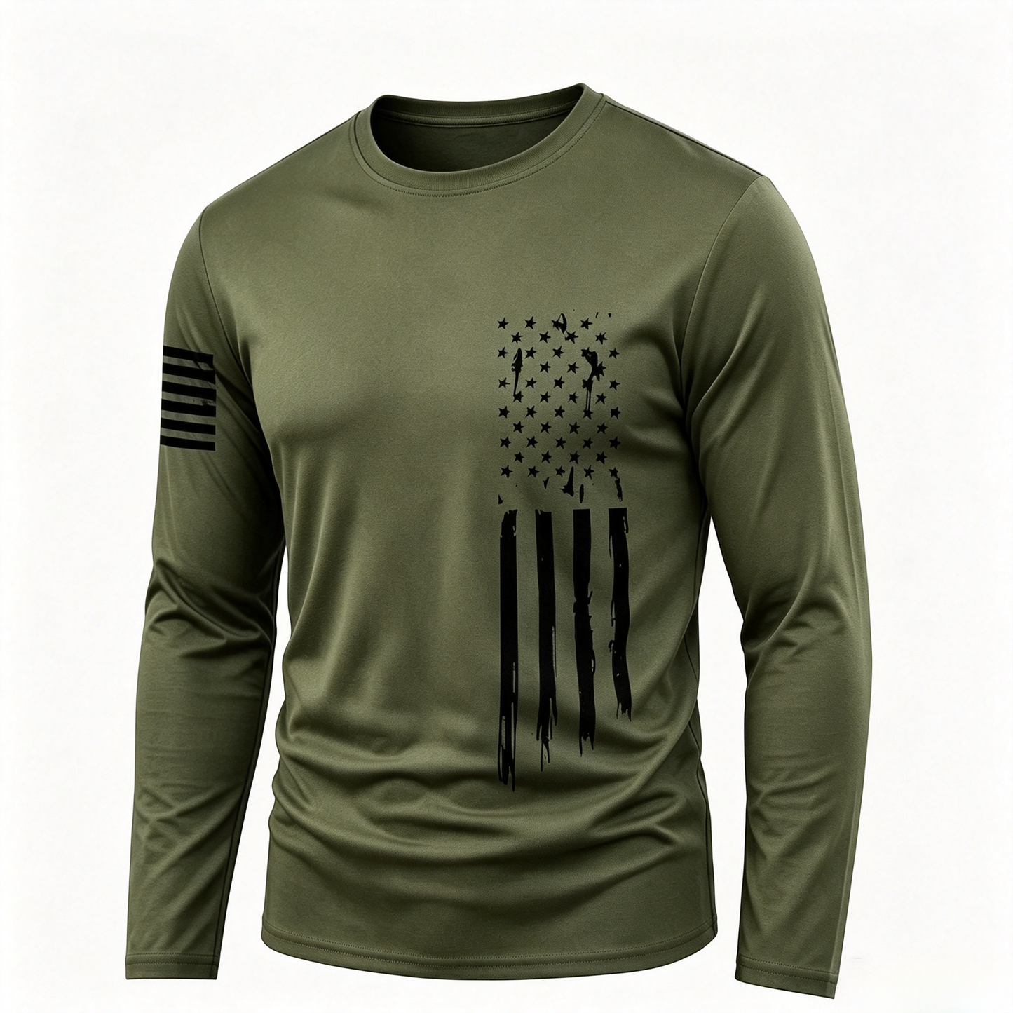 🌟 Men's UV Protective Long Sleeve Athletic Shirt – Lightweight Quick-Dry Activewear with Vintage Logo, Breathable Gym & Casual Tee