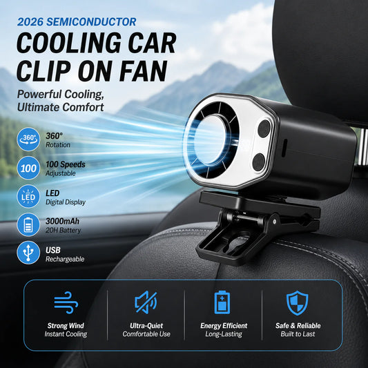 🚗 USB Car Clip-On Fan – Stay Cool Anywhere