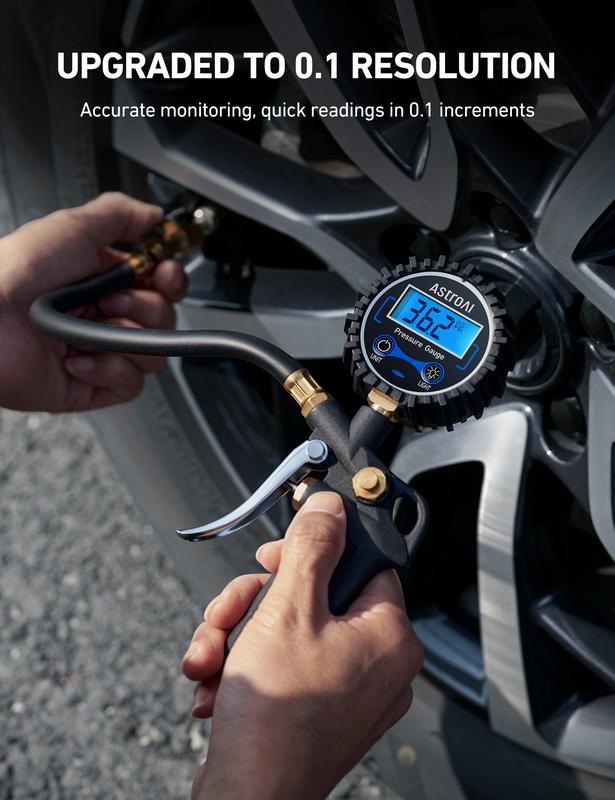 🛠️Automotive Vehicle Tool🛠️3-in-1 Digital Tire Inflator Gauge Accuracy Measurement Durable Brass Components