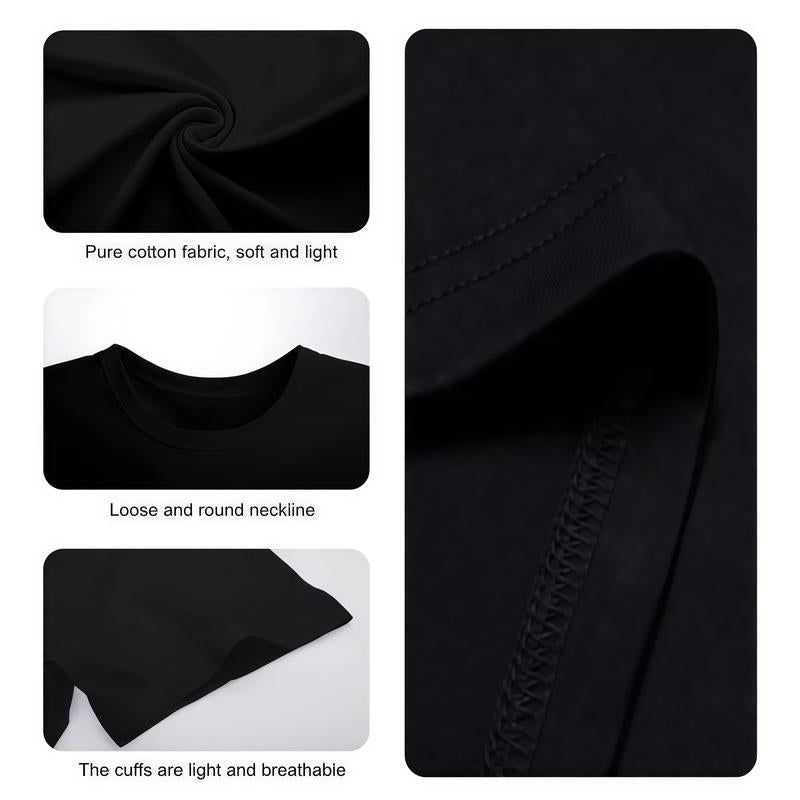 Men's Cotton Round Neck Short-Sleeve Graphic T-Shirt