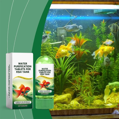 💧 Rapid Water Purification Tablets for Aquariums 🐠 | Natural Fish Tank Cleaner & Water Clarifier