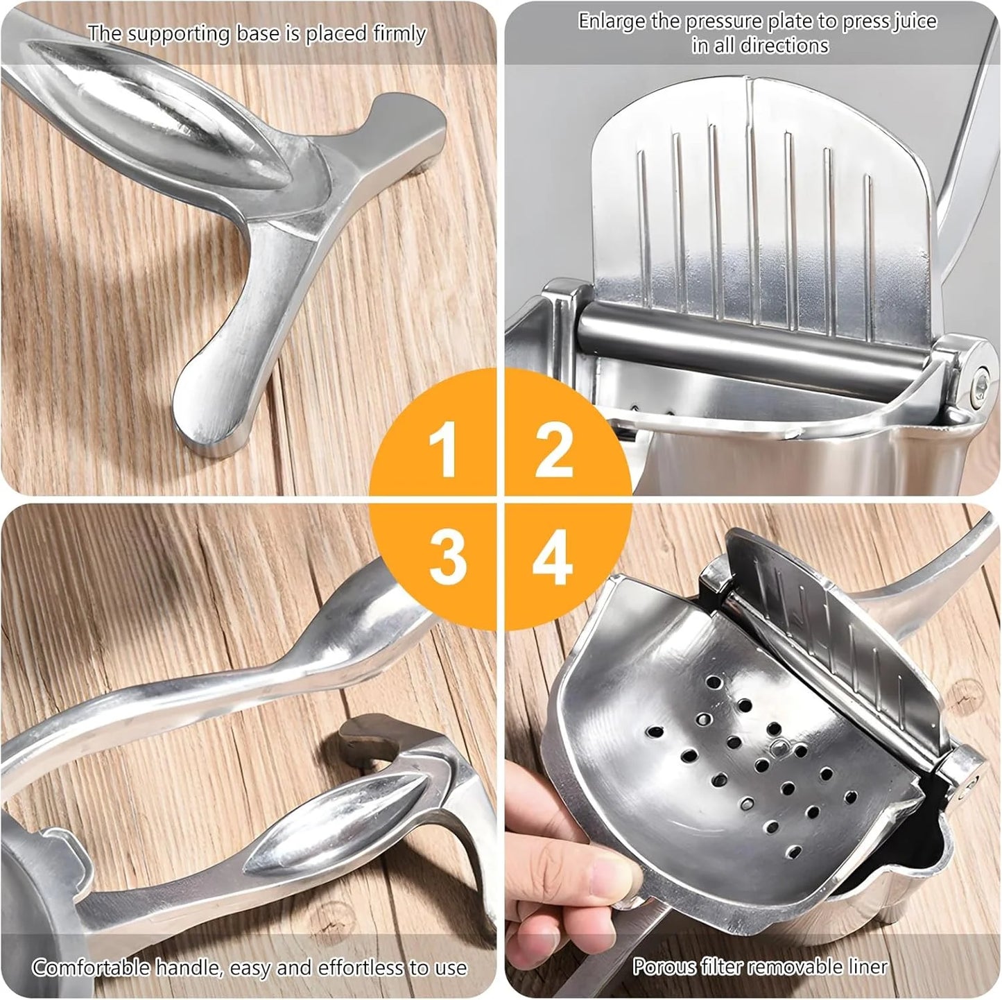 🍋 Fresh Lemon Squeezer – No Seeds, No Mess, More Juice