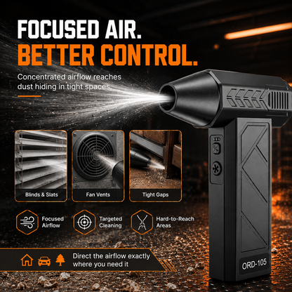 2-in-1 Cordless Air Duster & Vacuum – 130,000 RPM Rechargeable Turbo Blower