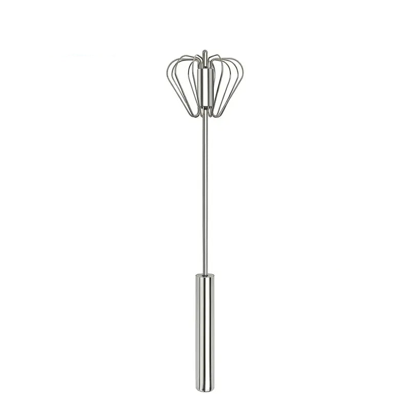 🥄✨ Stainless Steel Hand-Push Rotary Whisk – Effortless Mixing in Seconds!（2 PCS）