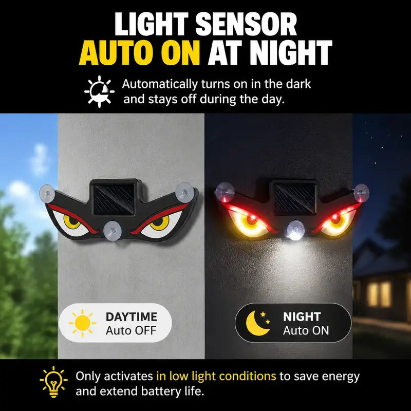 Dynamic LED Rear Window Display for Car – Vampire Devil Eye Emoji Panel