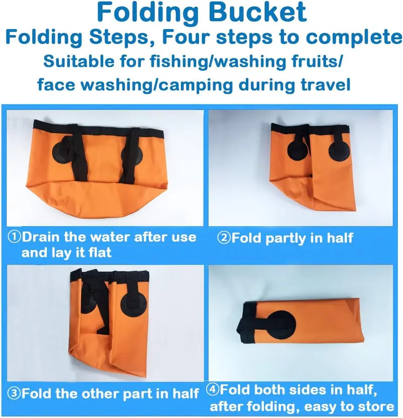 🏕️ Collapsible Water Bucket – Road Trip & Outdoor Essential