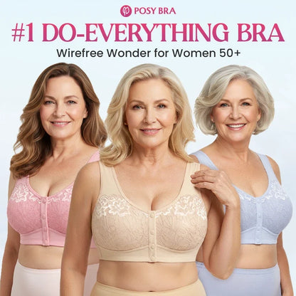 Posy Bra - Front Closure Breathable Cotton Lifting Bra for Seniors