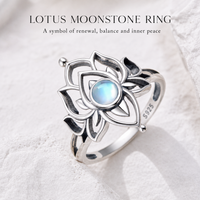 Moonstone Lotus Ring