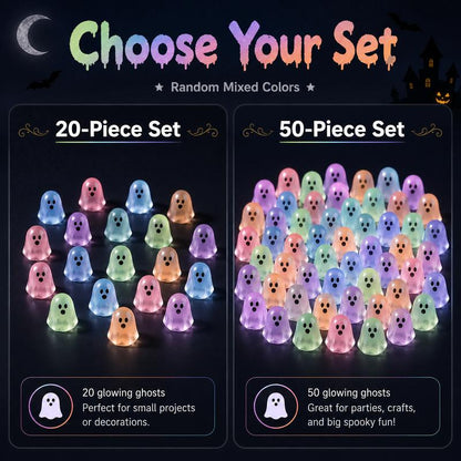 🎃Glow In Dark Cute Ghost Resin Bead Set👻